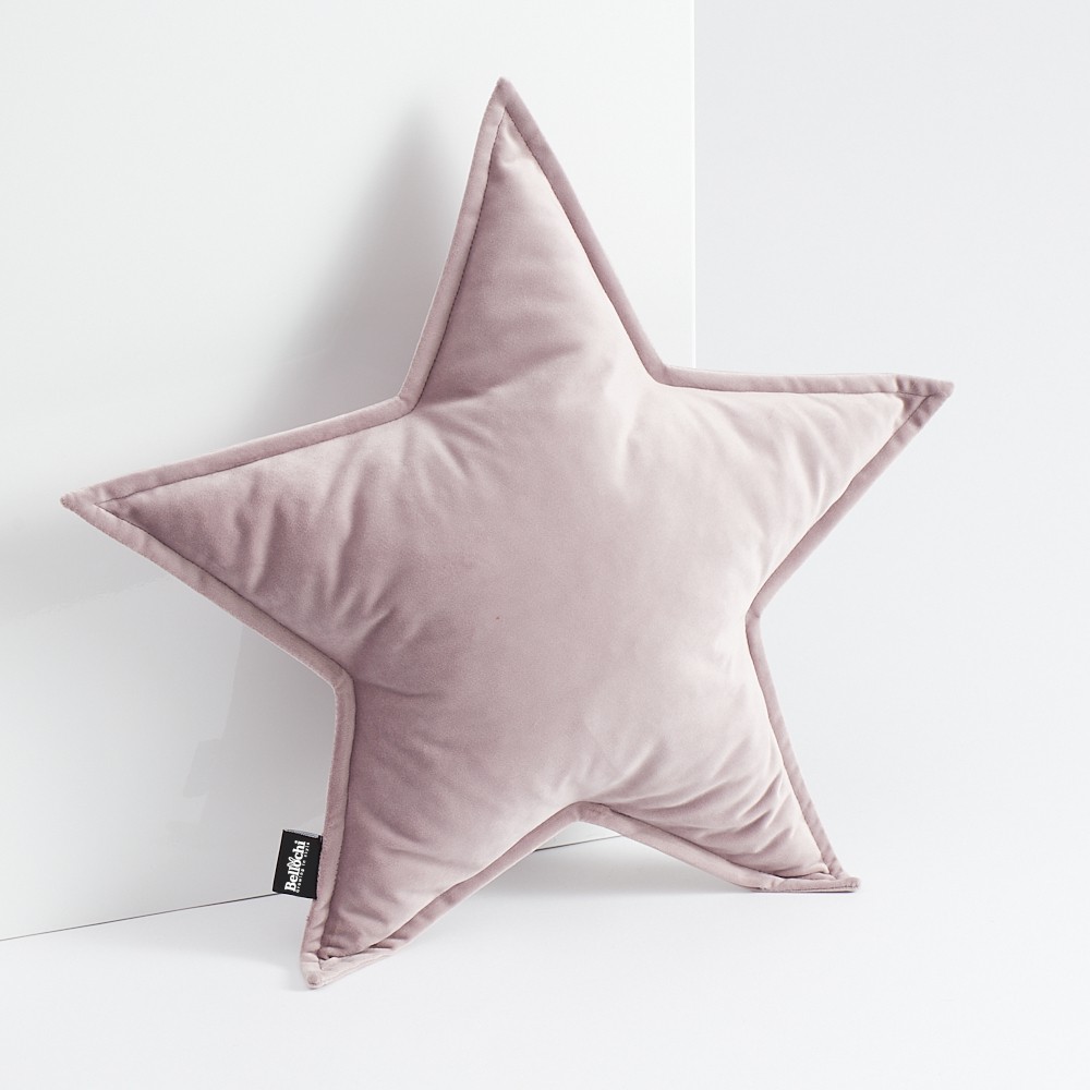 Decorative STAR shaped pillow rosa