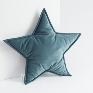 Decorative STAR shaped pillow deep green