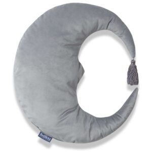 Decorative MOON shaped pillow  grey