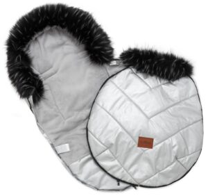 Winter baby sleeping bag 0-24m for a stroller, carrycot or sledge winter x-silver