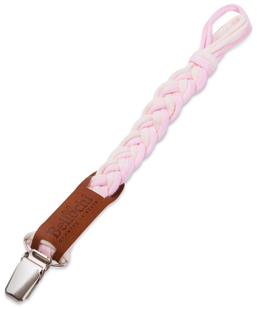 Pacifier holder pink&white