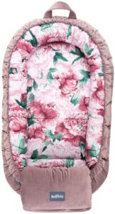 baby nest 100x 60 cm Pink Peony with multifunctional wrap