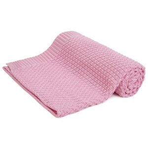 bamboo blanket 100x80 cm pink - rosa 100% bamboo yarn