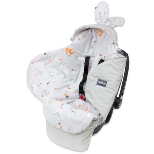 Baby Car Seat Blanket 90×90 cm Apanatschi gray