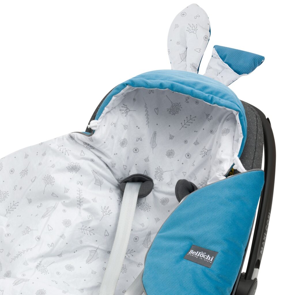 Baby car seat blanket ocean blue