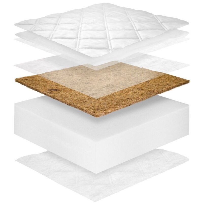 Coko mattress plus coconut foam, thickness 15cm, 80x160cm, removable cover
