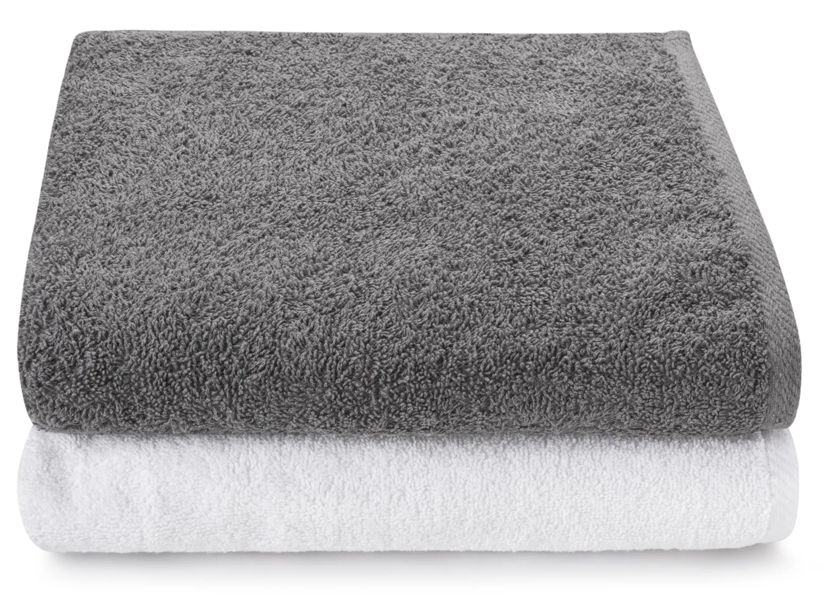 BIG 150×100 cm Parama Towels 2 pc set white and gray 500 g/m²