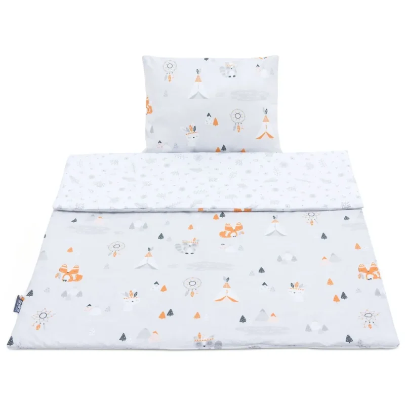 Cotton Toddler bedding 2 pc set with filling kid duvet 135x100 cm and pillow 60x40 cm apanatschi