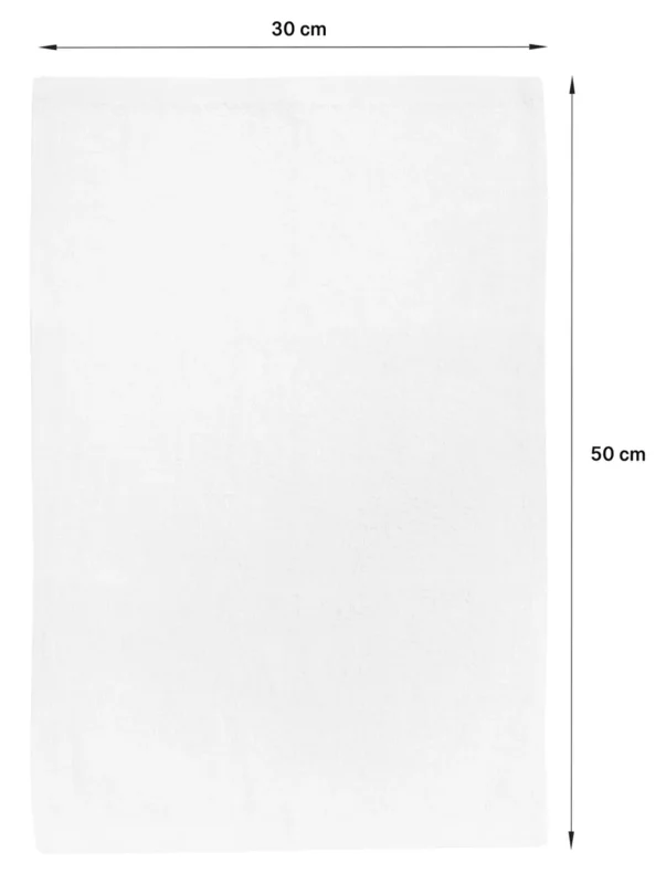 Cotton face towel 50x30 cm wash cloth tango hotel white, weight 400 g/m²