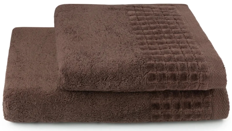 Luxury Hotel Towel 6 pc set Larisa Chocolate Coffee 500 g/m²