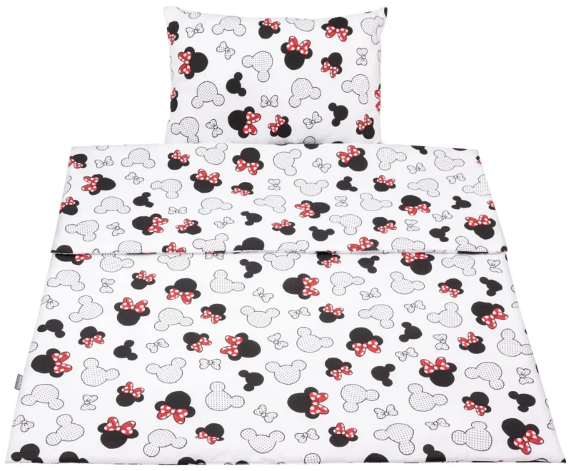 Cotton Toddler bedding 2 pc set with filling kid duvet 135x100 cm and pillow 60x40 cm little MOUSE