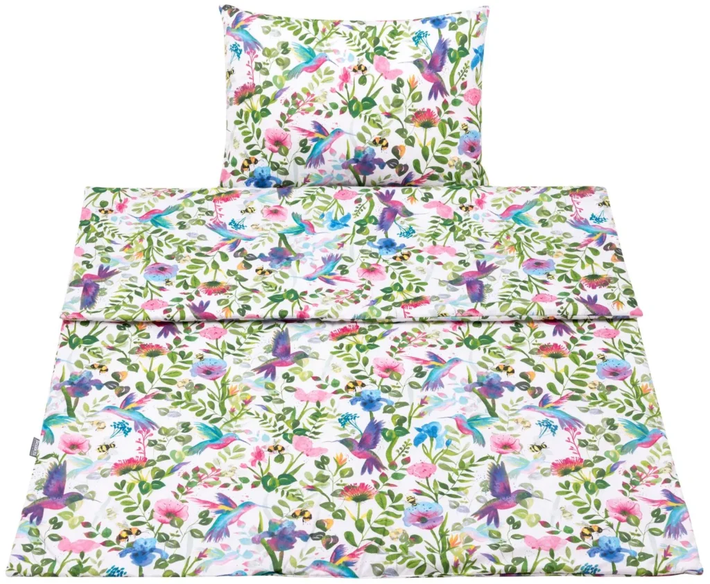 Cotton Toddler bedding 2 pc set, kid duvet cover 135x100 cm and pillowcase 60x40 cm Paradise