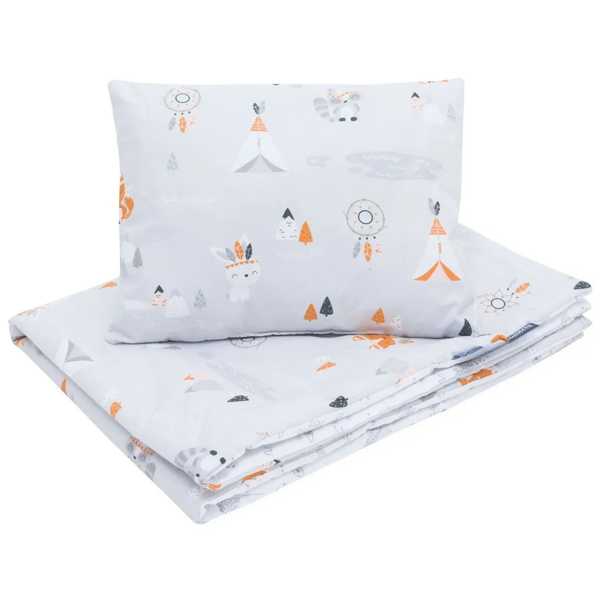 Cotton Toddler bedding 2 pc set, kid duvet cover 135×100 cm and pillowcase 60×40 cm apanatschi
