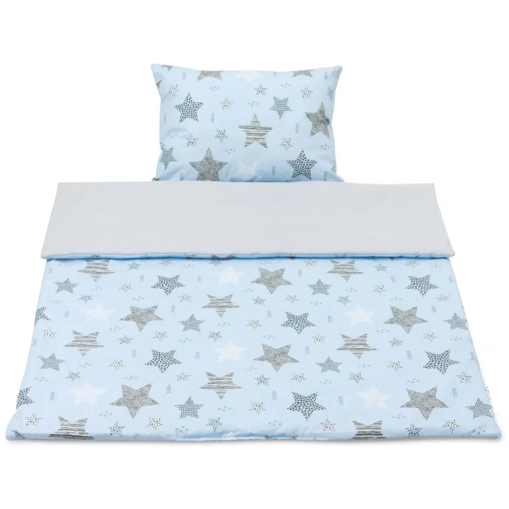 Cotton Toddler bedding 2 pc set, kid duvet cover 135x100 cm and pillowcase 60x40 cm rigiel star