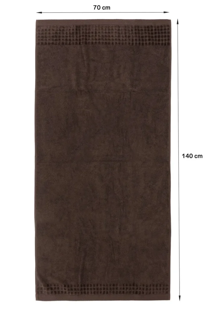 Hotel Luxury Collection bath towels 140x70 cm Larisa chocolate coffee 500 g/m²