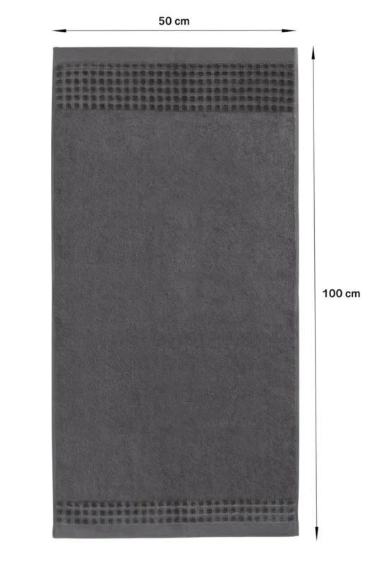 Hotel Luxury Collection hand towel 100x50 cm Larisa dark grey 500 g/m²