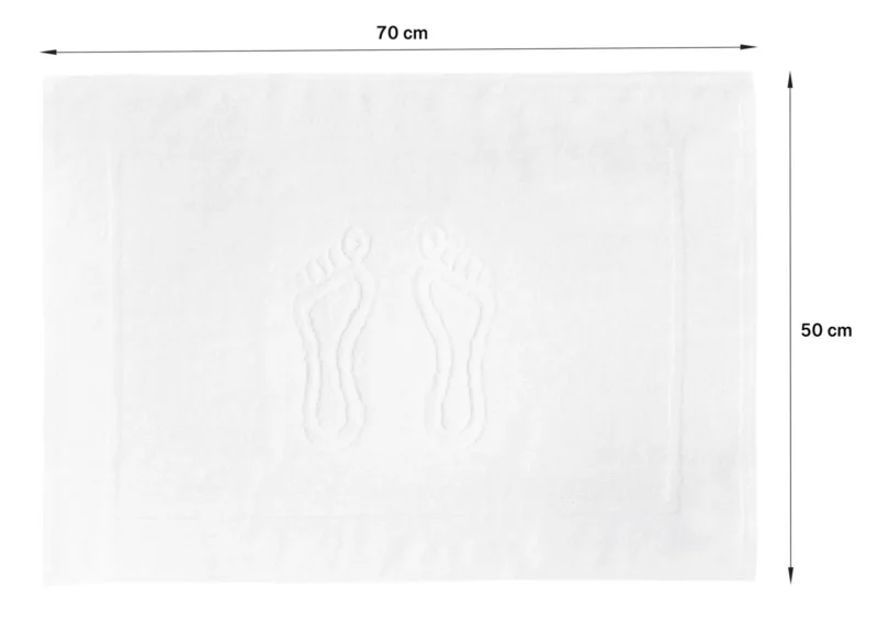Cotton foot towel 70x50 cm tango hotel white (weight 400 g/m²)