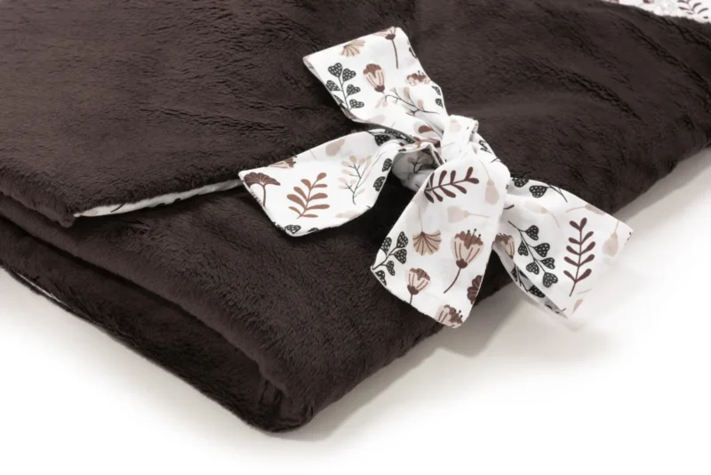 Blanket, hooded swaddle for infant car seats – SPECIAL choco arcadia