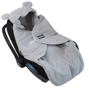 Muslin Car Seat Blanket Grey