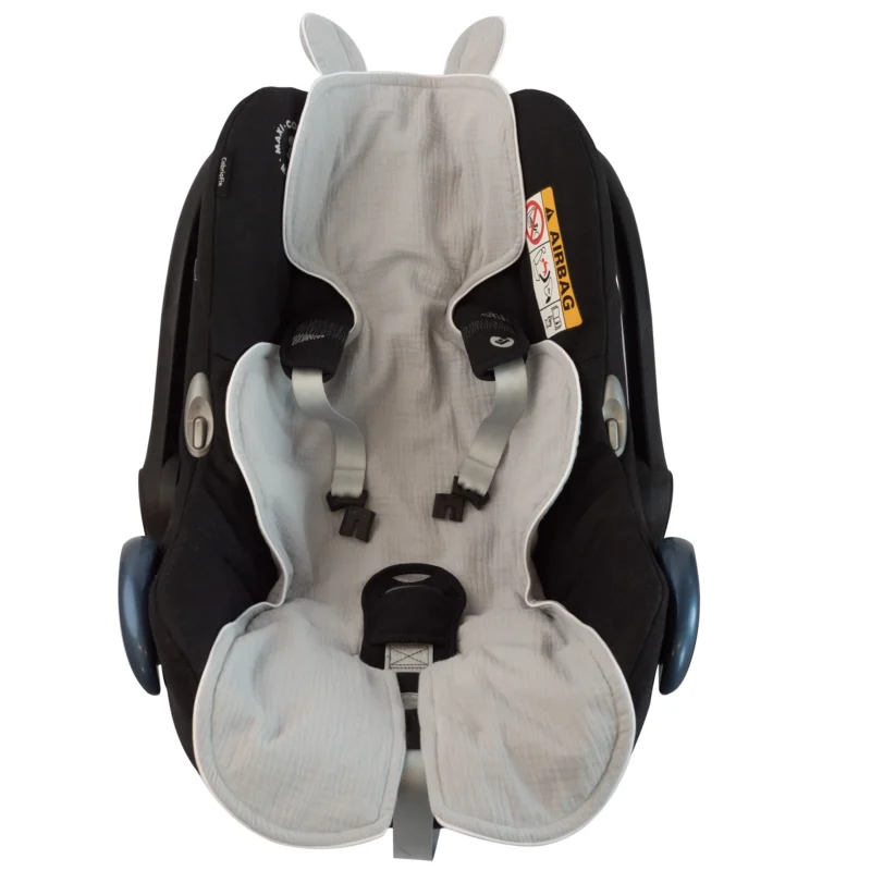 Muslin Car Seat Liner Grey