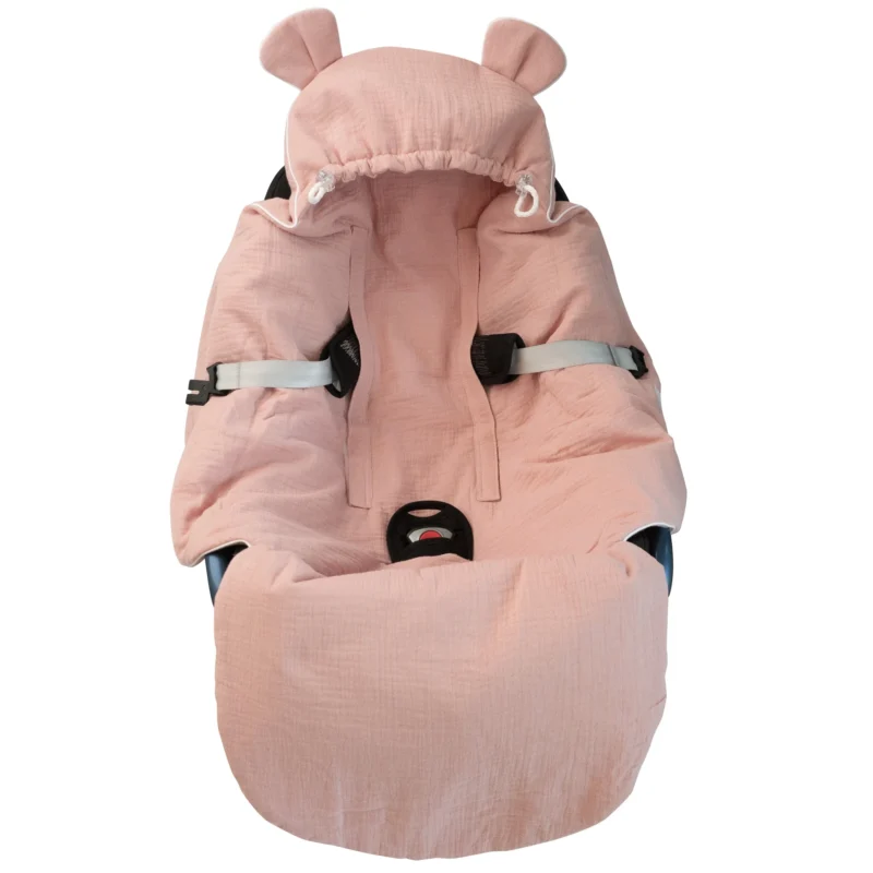 Muslin Car Seat Blanket Pink