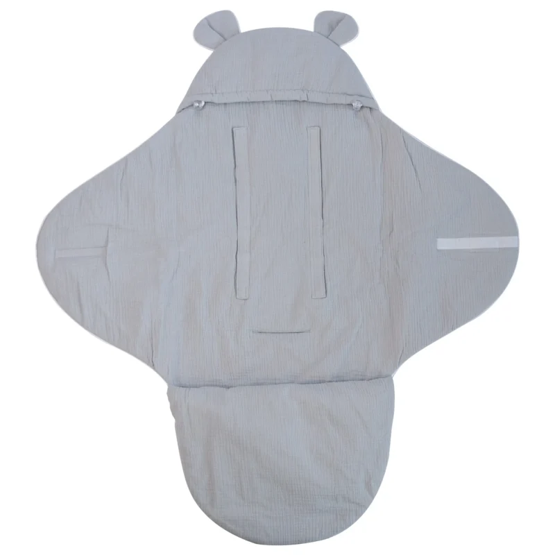 Muslin Car Seat Blanket Grey