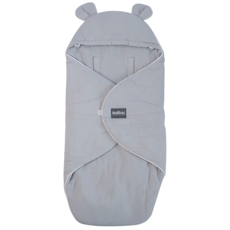 Muslin Car Seat Blanket Grey